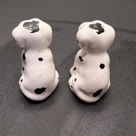 Ceramic Dalmatian Dog Salt & Pepper Shakers VTG Collectible Gift Kitchen Decor - Picture 3 of 11